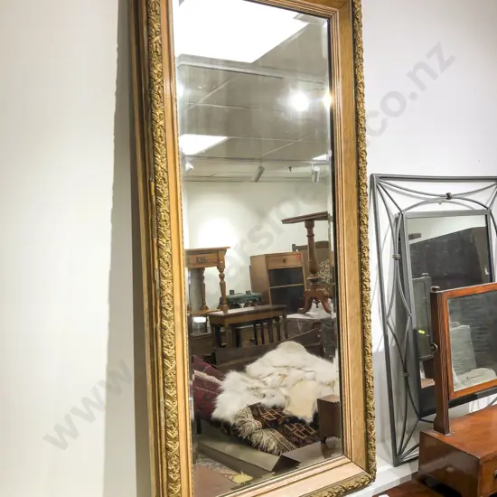 Ornate Gilt Framed Bevel Edged Wall Mirror