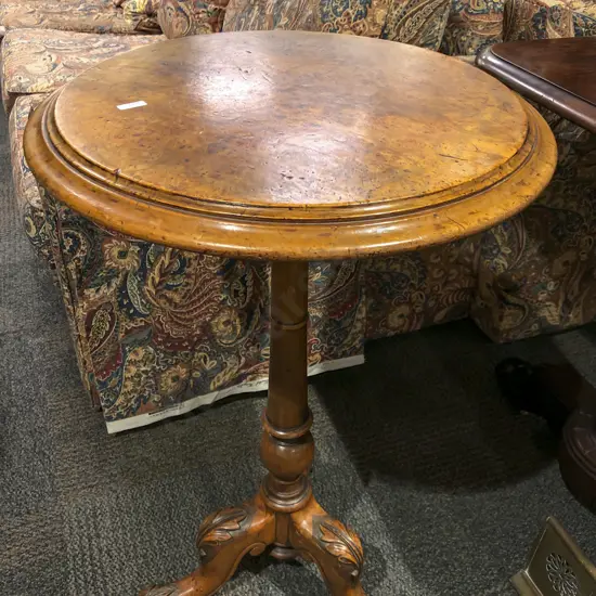Colonial Tripod Based Wine Table with Mottled Kauri Top