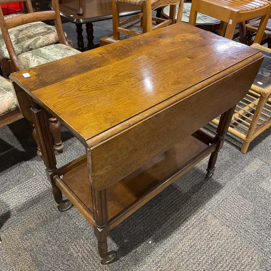 Drop Leaf Two Tier Tea Trolley