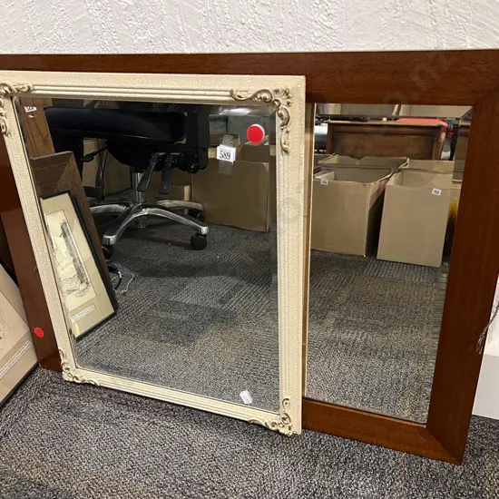 Two Bevel Edged Wall Mirrors