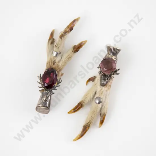 Two Grouse Claw Brooches