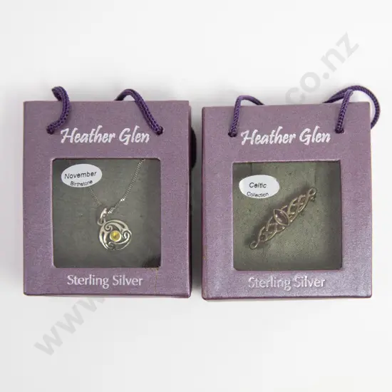 S/S Celtic Design Brooch and Pendant