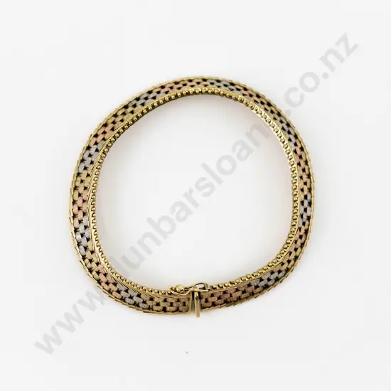 9ct Tri-Colour Fancy Gold Bracelet