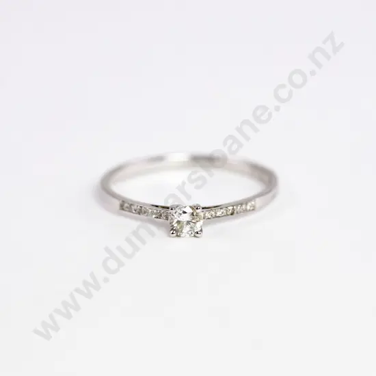 18ct White Gold Solitaire Diamond Ring