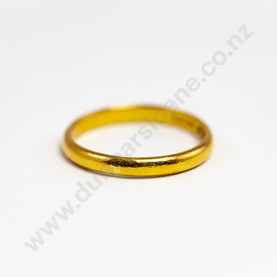 22ct Plain Wedding Band