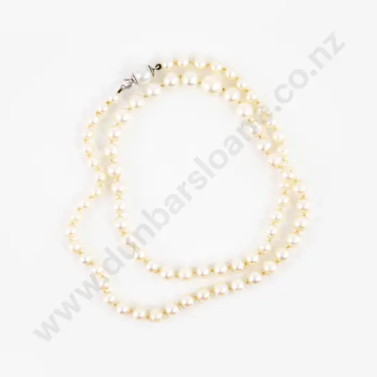 Single Strand Graduated Cultured Pearl Necklace