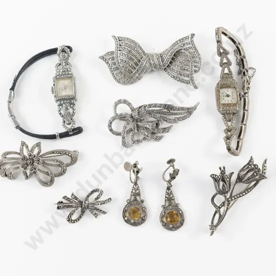 Small Collection S/S and Silver Marcasite Jewellery