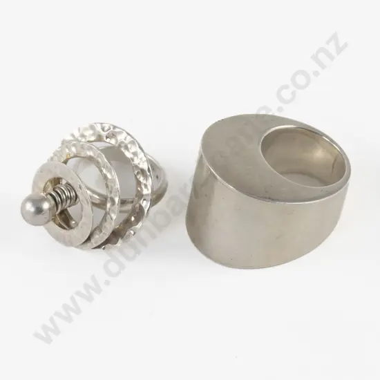 Two Sterling Silver Dress Rings