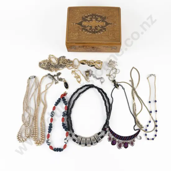 Collection of Assorted Costume Jewellery with Jewellery Box