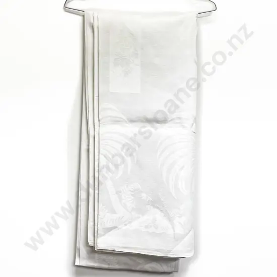 Vintage Damask Linen Table Cloth