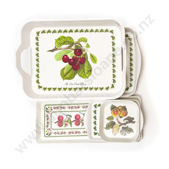 Seven Assorted Plastic Portmerion Trays