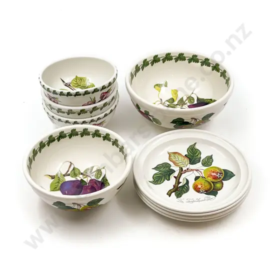 Five Assorted Portmerion Bowls together with Four Side Plates