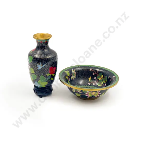 Cloisonne Bowl & Vase