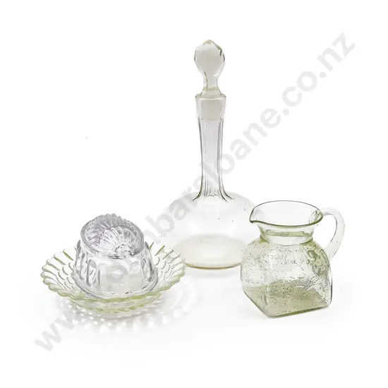 Small Quantity of Glassware incl Jelly Mold & Hoglund Jug