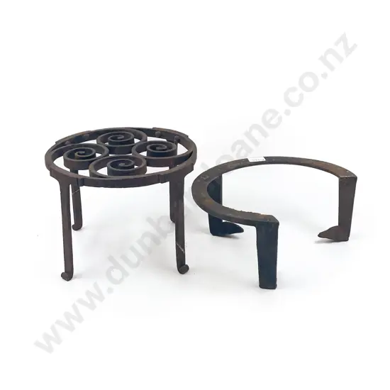 Two Vintage Wrought Metal Trivets