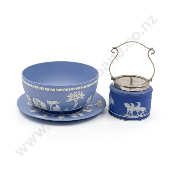 Three Pieces of Wedgwood incl Small Biscuit Barrel