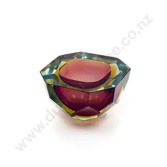 Mid C20th Murano Sommerso Glass Dish