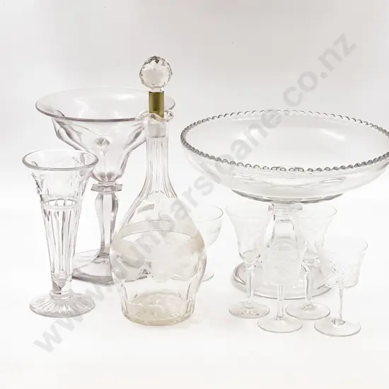 Small Quantity of Assorted Glassware incl Comport