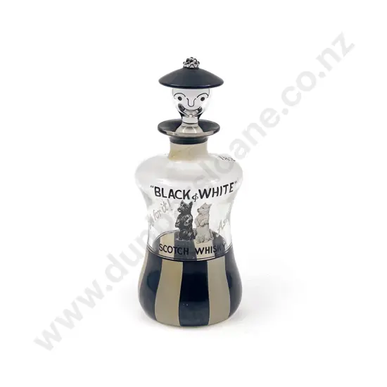 Vintage Black & White Scotch Whisky Decanter