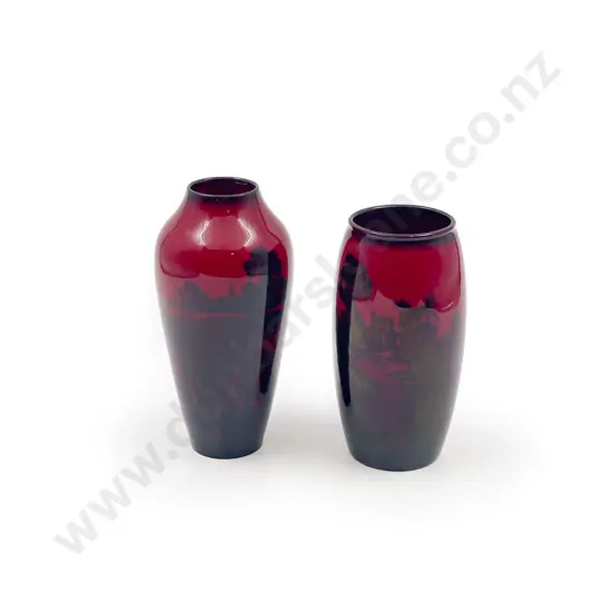 Two RD Flambe Vases