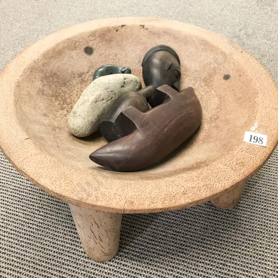 Kava Bowl together with Assorted Ornaments