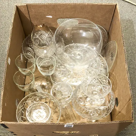 Box Quantity of Assorted Crystal & Glassware