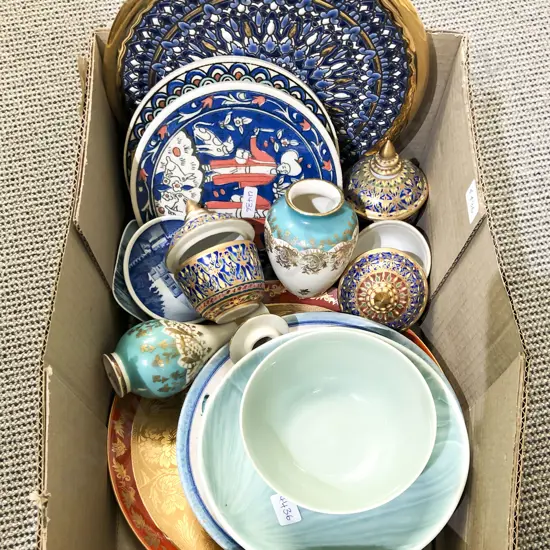 Box of Assorted Decorative China etc
