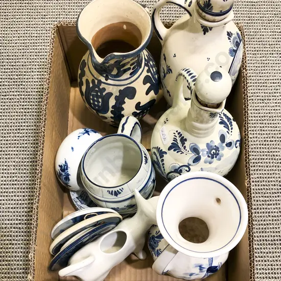 Quantity of Assorted Blue & White incl Delft