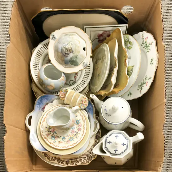 Box of Assorted Fancy China