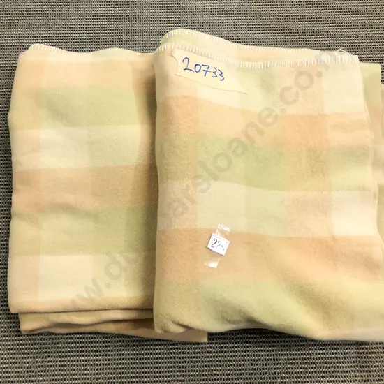 Two Woollen Travel Blankets