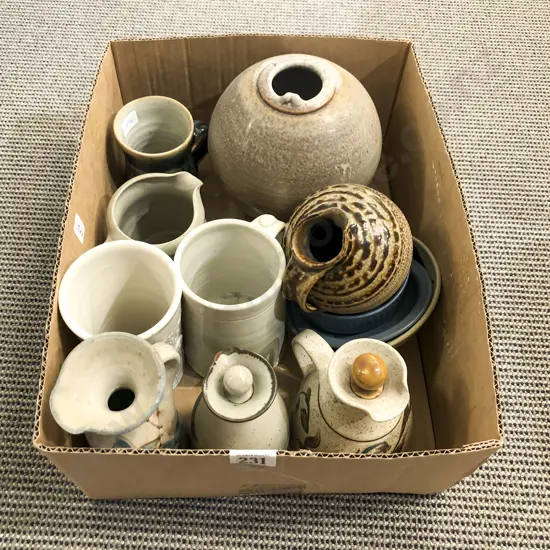 Box of Assorted Pottery incl Mirek Smisek Mug