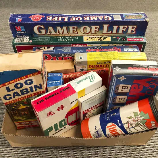 Box of Assorted Vintage Games
