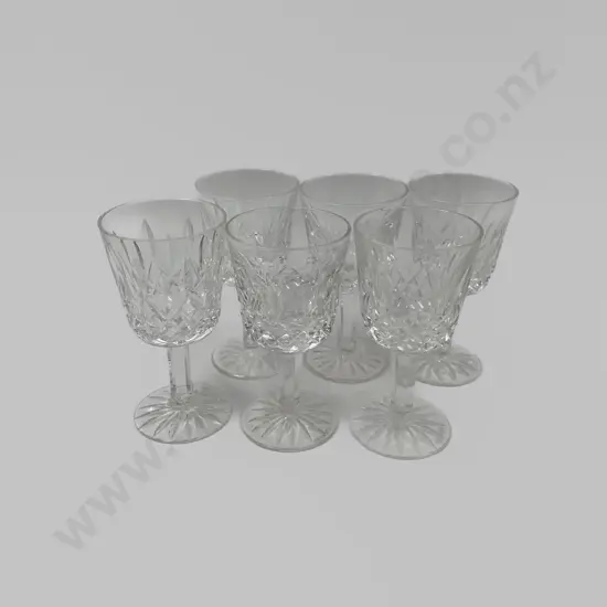 Six Waterford Crystal "Lismore" Port Glasses