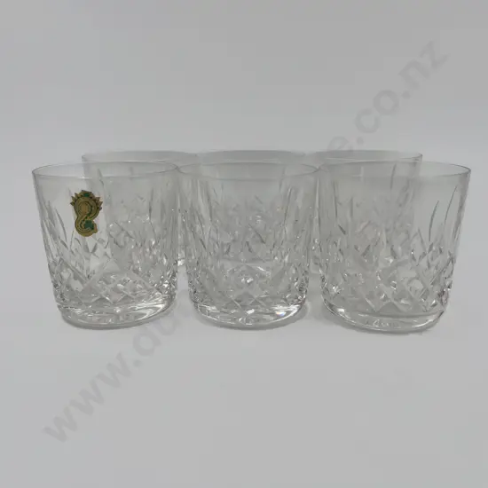 Six Waterford Crystal "Lismore" 9oz Tumblers Glasses