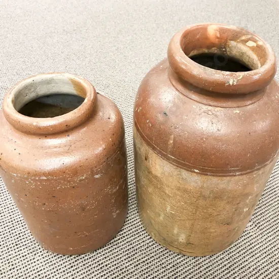 Two Stoneware Crocks