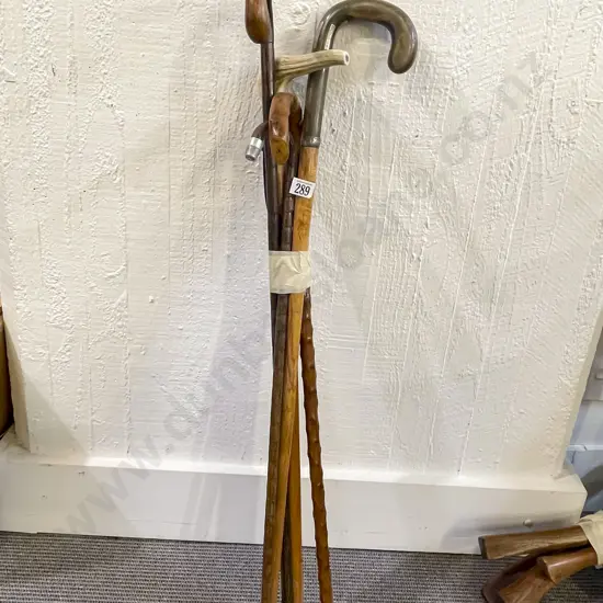 Five Assorted Walking Sticks