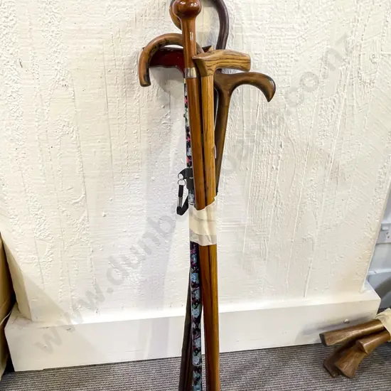Six Assorted Walking Sticks