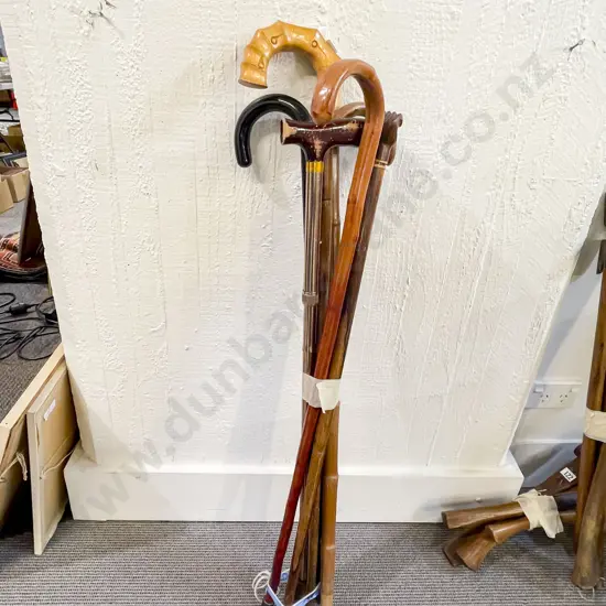 Six Assorted Walking Sticks