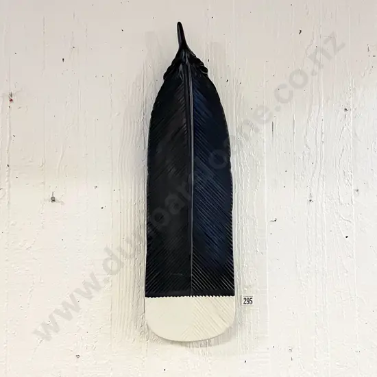 Ceramic Wall Hanging of Huia Feather