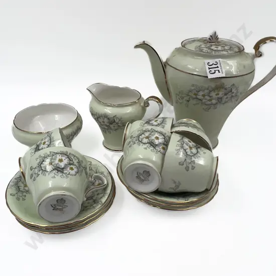 Aynsley Floral Decorated Coffee Set