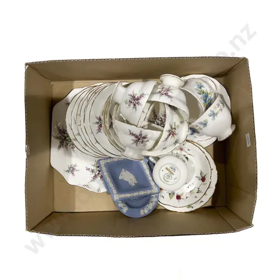 Box of Assorted Fancy China together with Wedgwood