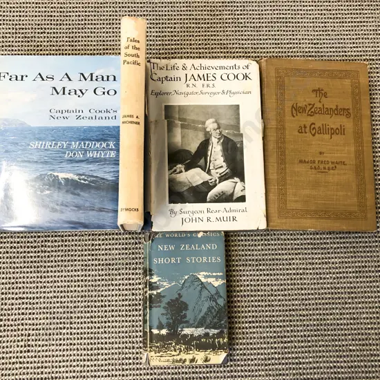 Five Assorted Reference Volumes including New Zealanders at Gallipoli