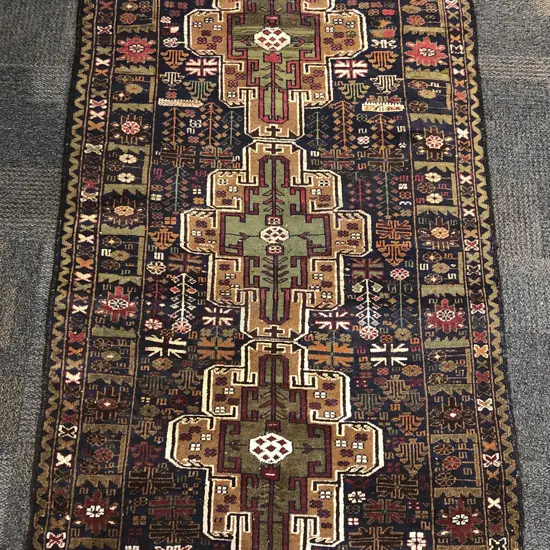 Afghani Wool Pile Floor Rug