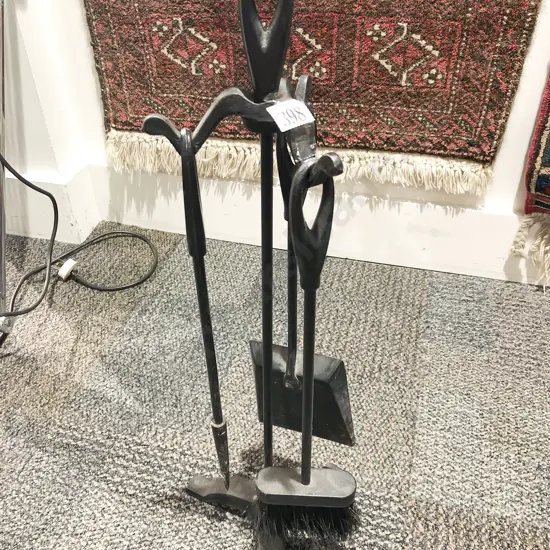 Three Piece Fire Tidy and Stand