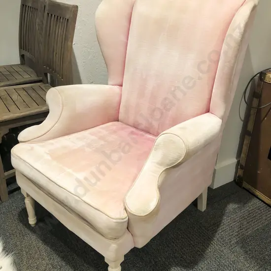 Upholstered Wing Back Arm Chair