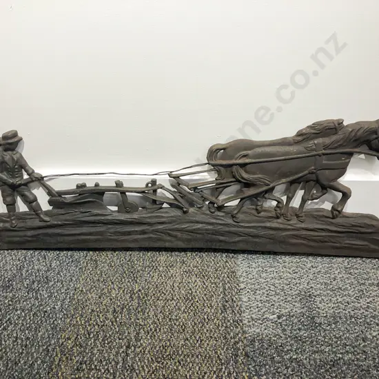 Cast Metal Ploughing Doorstop
