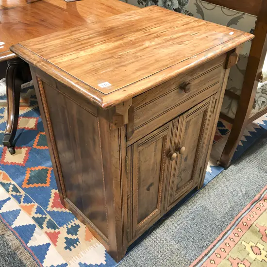 Oak and Stained Pine Single Drawer Bedside Cabinet
