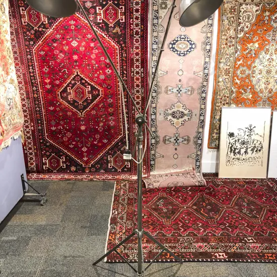 Vintage Industrial Two Branch Photography Lamp on Tripod Base