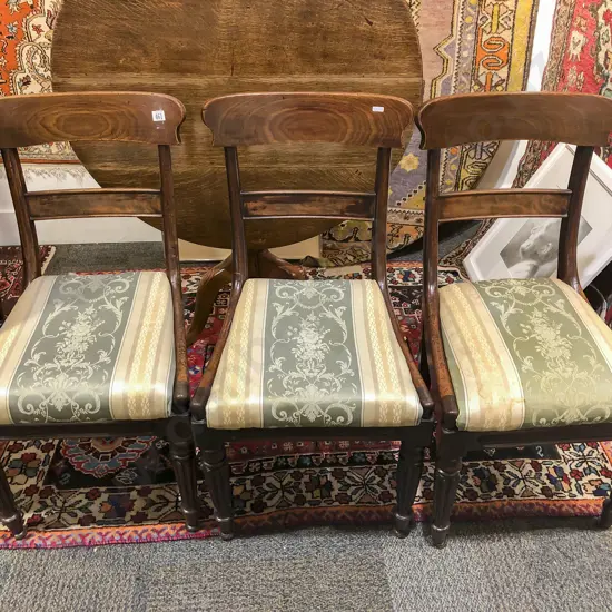Set of Three Antique Mahogany Dining Chairs