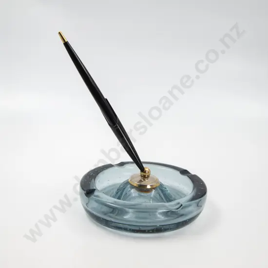 C1960 Vintage Whitefriars Ashtray and Parker Pen Holder